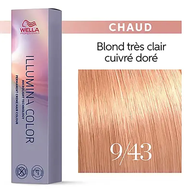 Wella Professionals Illumina color 9/43 blond très clair cuivré doré Online