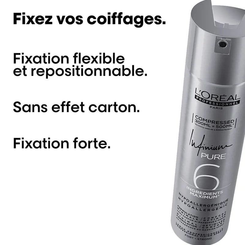 L’Oréal Professionnel Paris Laque Infinium Pure fixation extra forte 300ml Clearance