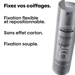 L’Oréal Professionnel Paris Laque Infinium Pure fixation souple 300ml New