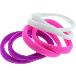 La Boutique du Coiffeur Lot de 6 élastiques XXL en mousse blanc violet et rose Online