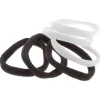 La Boutique du Coiffeur Lot de 6 élastiques XXL en mousse noir et blanc New