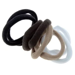La Boutique du Coiffeur Lot élastiques mousse blanc noir beige marron Clearance