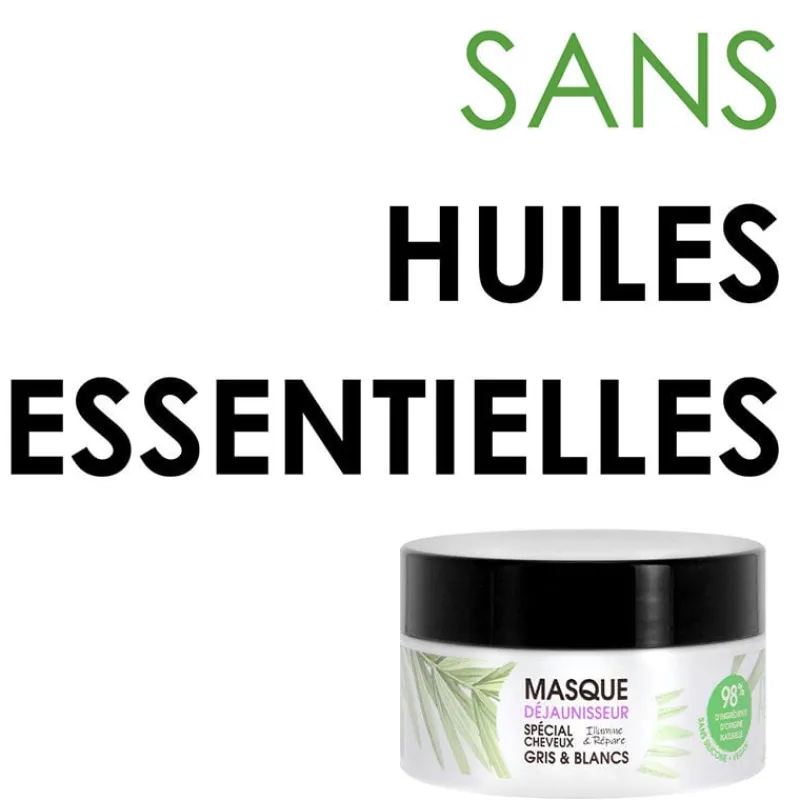 Kerasoin Professionnel Masque déjaunisseur cheveux gris & blancs Gamme Nature Discount