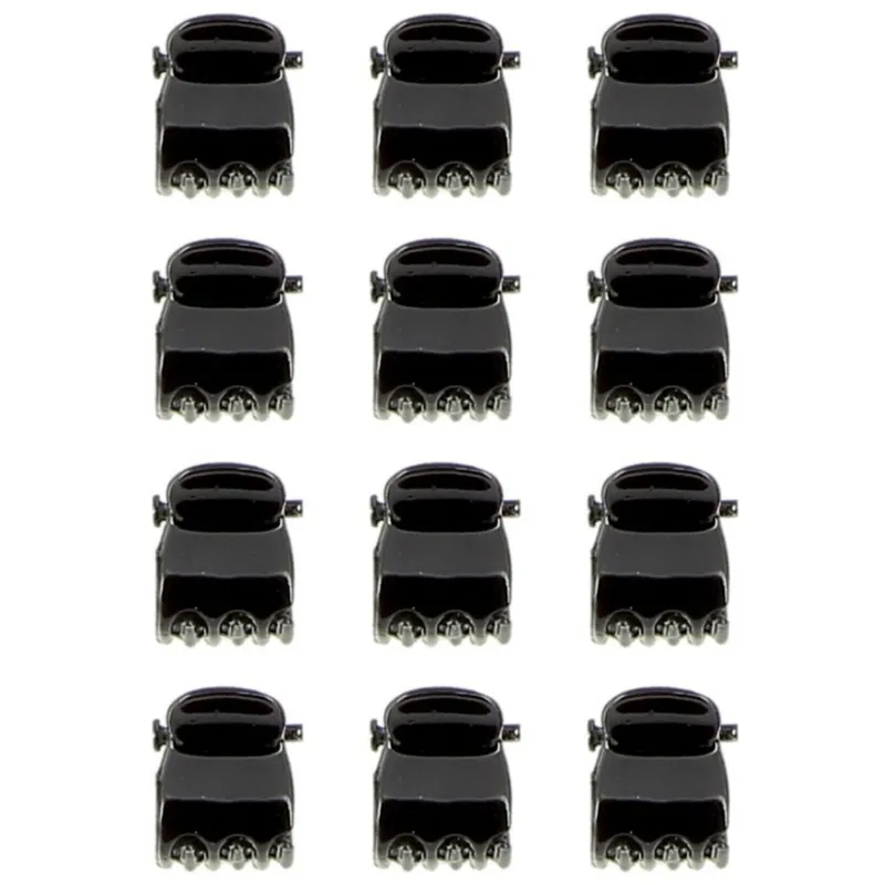La Boutique du Coiffeur Mini pinces croco noires 1 cm Outlet