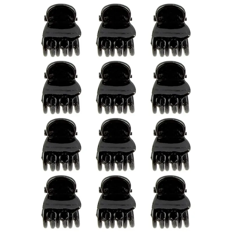 La Boutique du Coiffeur Mini pinces croco noires 1.5 cm New