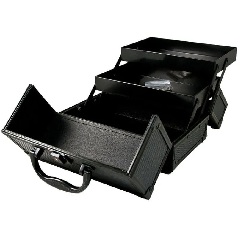 La Boutique du Coiffeur Mini valise make-up en alu noire Clearance