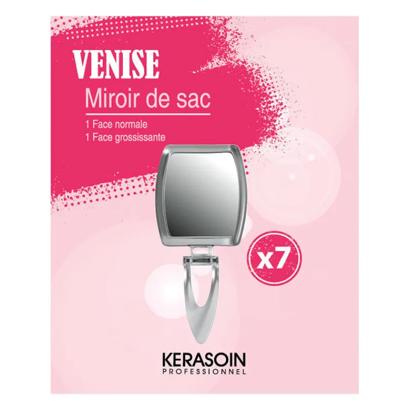 Kerasoin Professionnel Miroir de sac double face grossissant x 7 Venise Sale