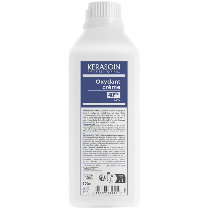 Kerasoin Professionnel Oxydant crème 40 volumes 12% 500ml Discount