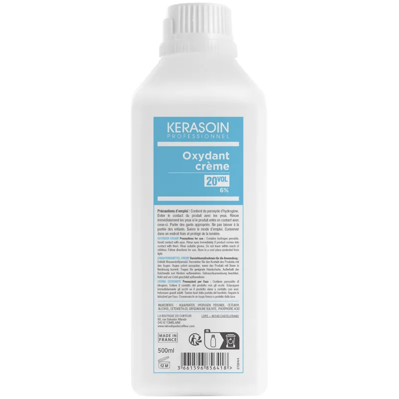 Kerasoin Professionnel Oxydant crème 20 volumes 6% 500ml Discount
