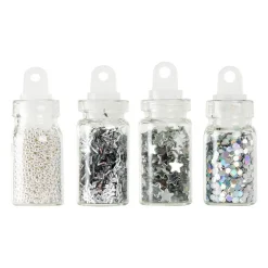 Peggy Sage Paillettes pour ongles argenté New