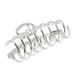 La Boutique du Coiffeur Pince croco métallique argent Best