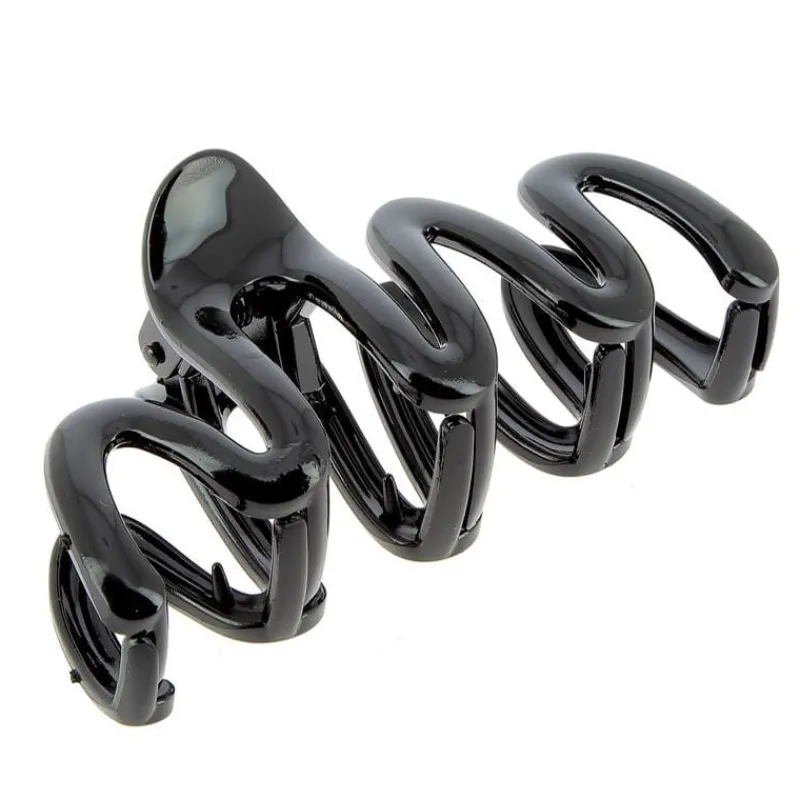 La Boutique du Coiffeur Pince croco plastique zigzag noire Online