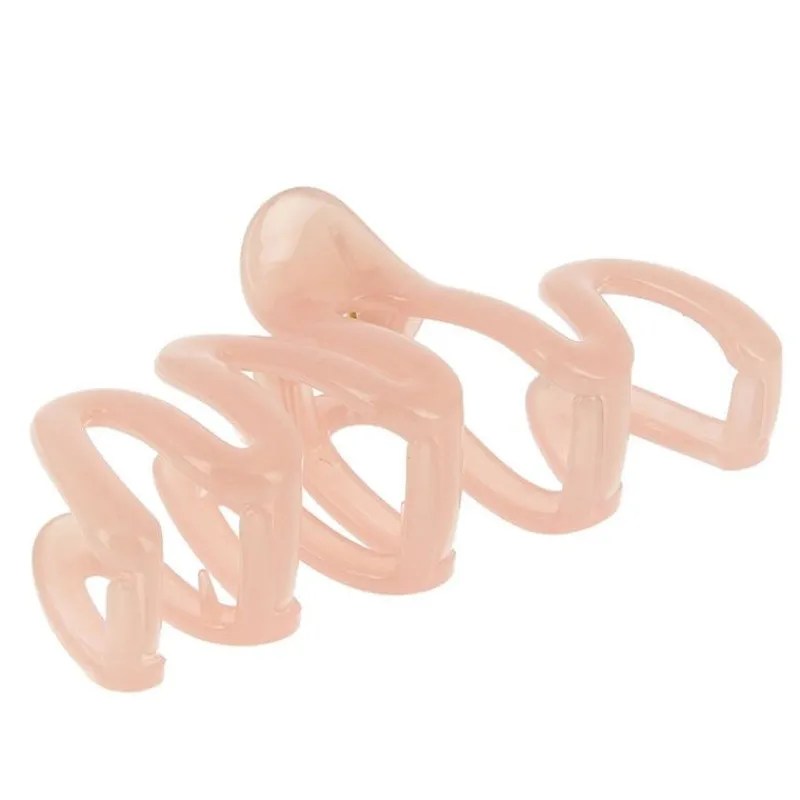 La Boutique du Coiffeur Pince croco plastique zigzag rose New