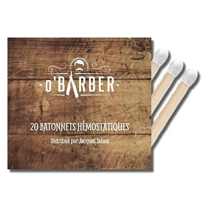 Jacques Seban Pochette de 20 allumettes hémostatiques spéciale rasage O'Barber Hot