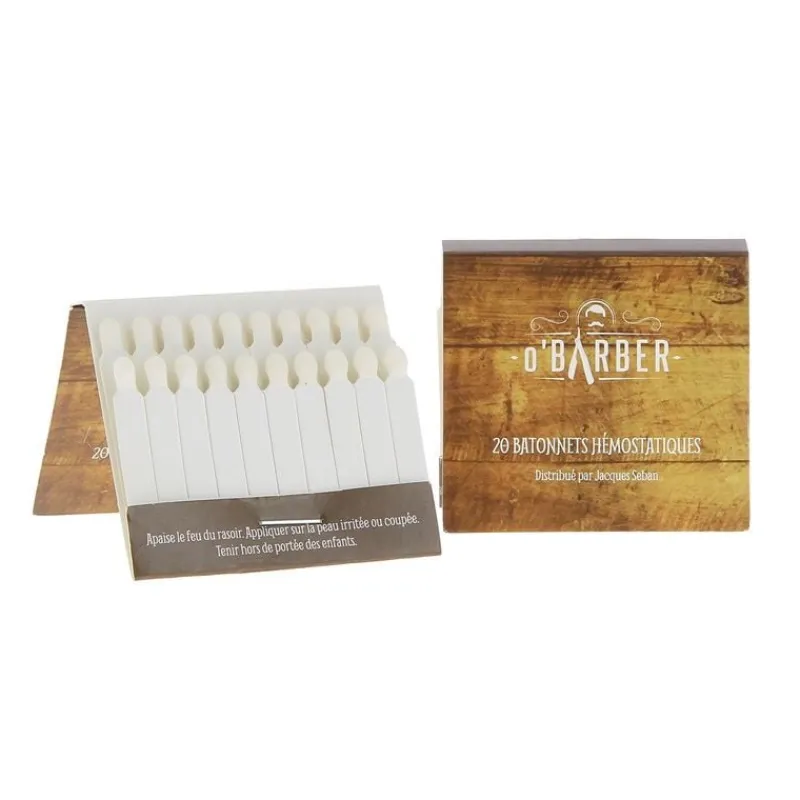 Jacques Seban Pochette de 20 allumettes hémostatiques spéciale rasage O'Barber Hot