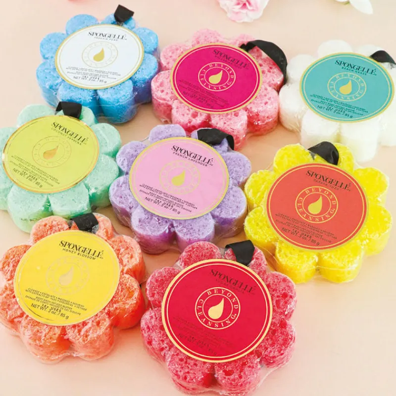Spongellé Éponge de bain infusée freesia poire New