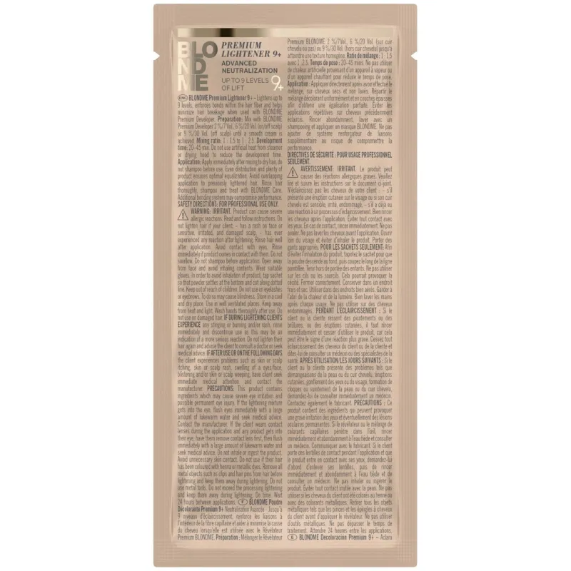 Schwarzkopf Professional Poudre compacte décolorante PPL9+ Blondme 30gr Sale