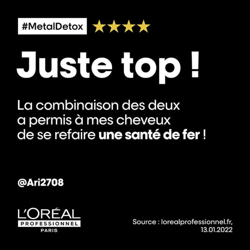 L’Oréal Professionnel Paris Protocole complet Métal Detox format salon Hot