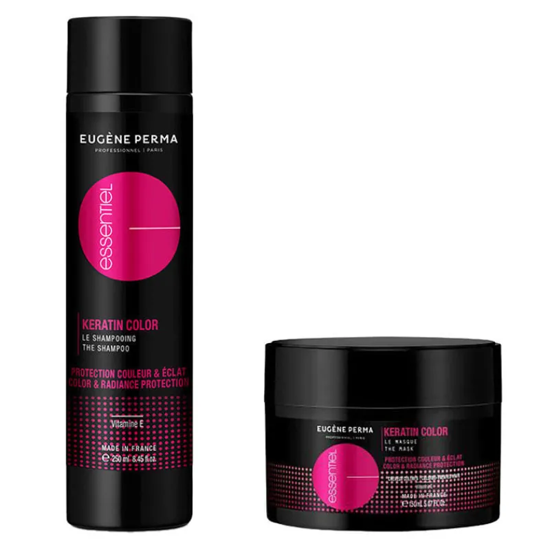 Eugene Perma Professionnel Rituel cheveux colorés shampooing et masque Essentiel Keratin Color Discount