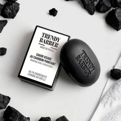 Trendy Barber Savon visage au charbon purifiant