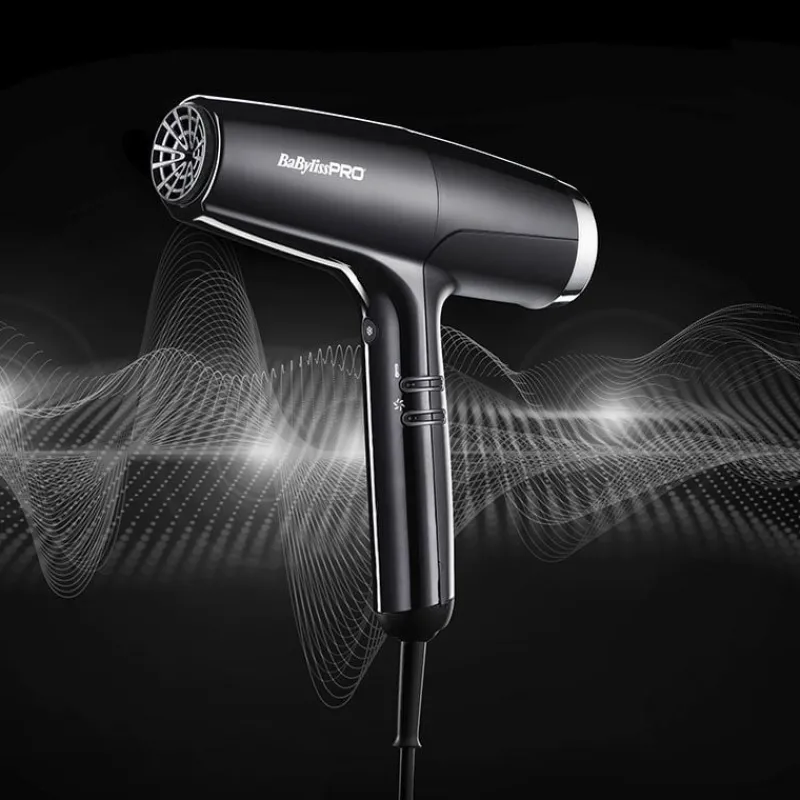 Babyliss Pro Sèche cheveux Falco noir et argent Hot