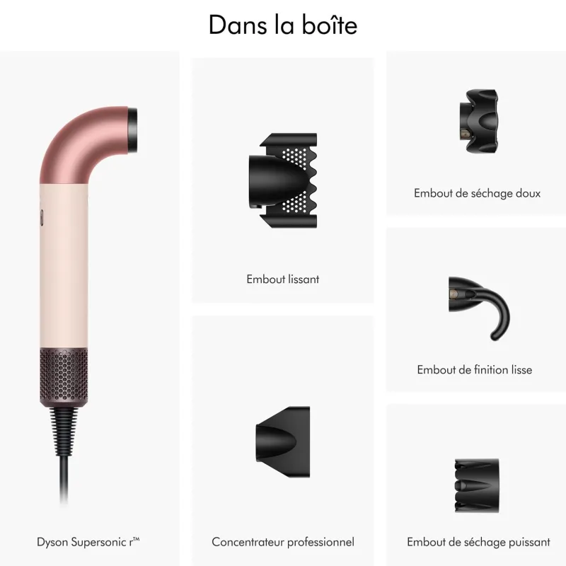 Dyson Sèche-cheveux Supersonic r cheveux raides à ondulés Hot