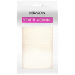 Kerasoin Professionnel Serviette microfibre blanc crème New