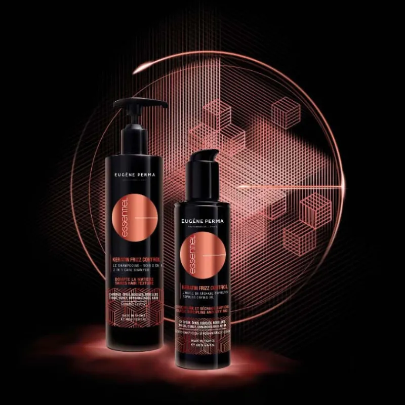 Eugene Perma Professionnel Shampooing 2 en 1 Essentiel Keratin Frizz Control format voyage 100ml New