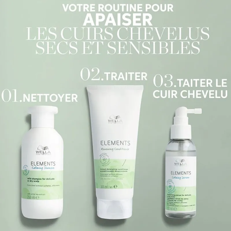 Wella Professionals Shampooing apaisant pour cuir chevelu sec ou délicat Calming Elements 500ml Sale