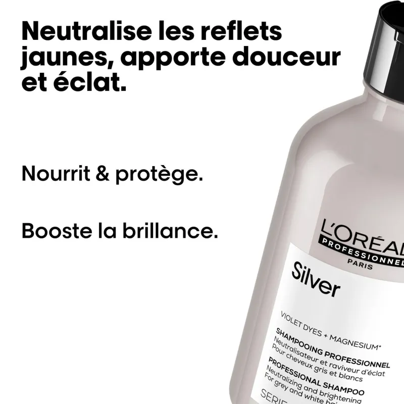 L’Oréal Professionnel Paris Shampooing déjaunissant Silver 500 ml Outlet