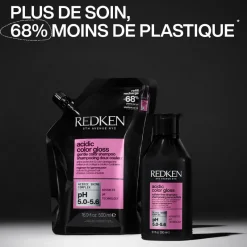 Redken Shampooing doux couleur Acidic Color Gloss 300ml + recharge 500ml Discount