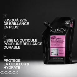 Redken Shampooing doux couleur Acidic Color Gloss 300ml + recharge 500ml Discount