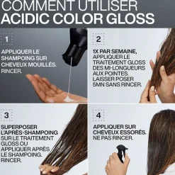 Redken Shampooing doux couleur Acidic Color Gloss 300ml + recharge 500ml Discount