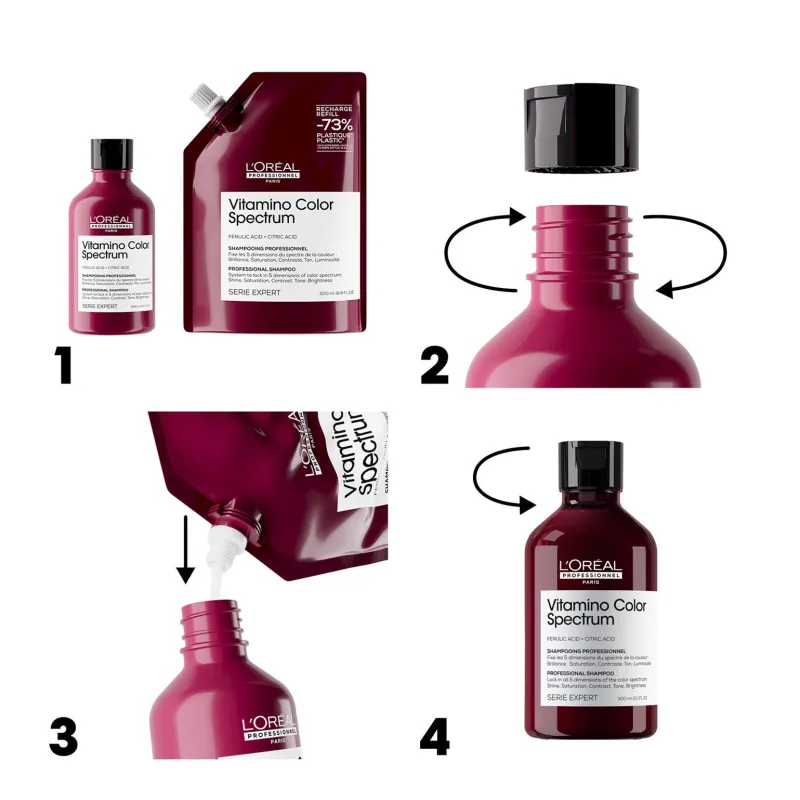 L’Oréal Professionnel Paris Shampooing fixateur de couleur Vitamino Color Spectrum recharge 500ml Sale