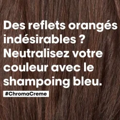 L’Oréal Professionnel Paris Shampooing neutralisant pour cheveux bruns Chroma Crème bleu New