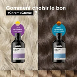 L’Oréal Professionnel Paris Shampooing neutralisant pour cheveux bruns Chroma Crème bleu New