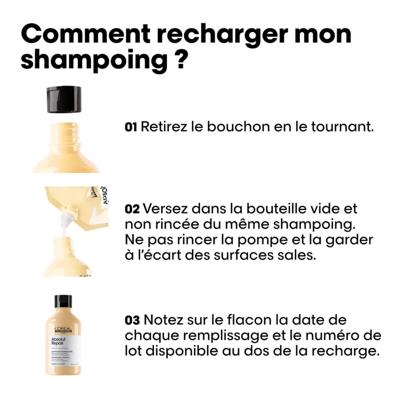 L’Oréal Professionnel Paris Shampooing restructurant instantané Absolut Repair recharge 500ml Outlet