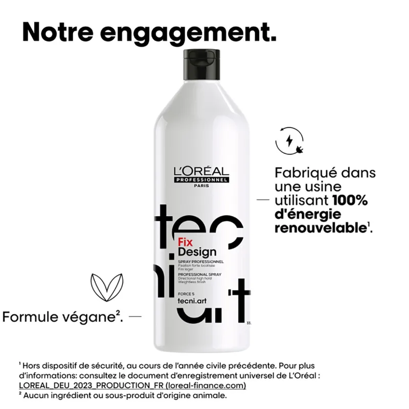 L’Oréal Professionnel Paris Spray de fixation Localisée Fix Design Tecni.Art 1000ml Hot