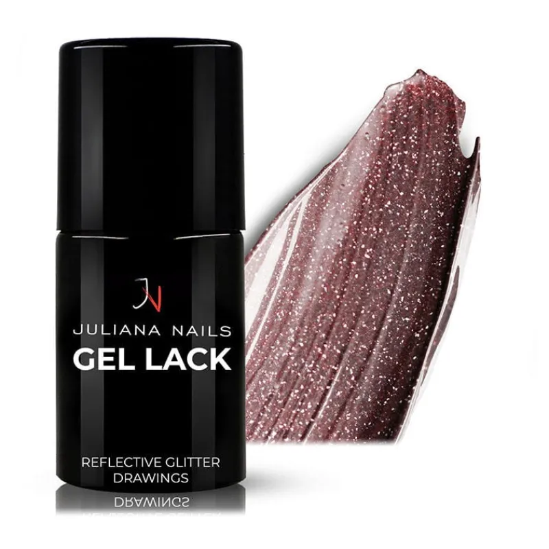 Juliana Nails Vernis semi-permanent Gel Lack glitter drawings Hot