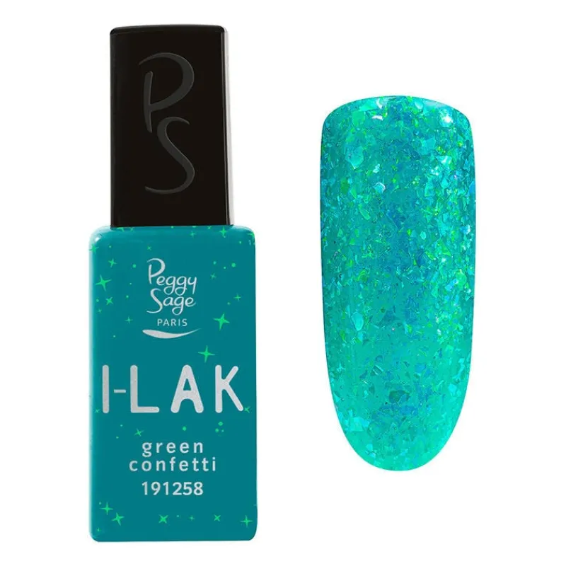 Peggy Sage Vernis semi-permanent I-LAK green confetti